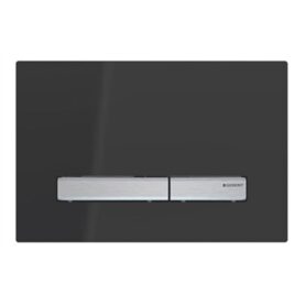 SPOLPLATTA SIGMA 50 DUBBEL DJUPSVART RAL 9005 GEBERIT