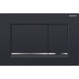 SPOLPLATTA SIGMA 30 DUBBEL MATT SVART EASY TO CLEAN, GEBERIT