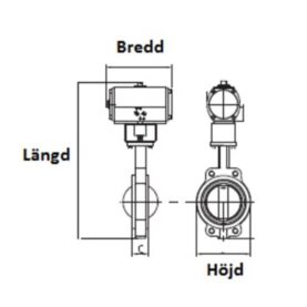 VRIDSPJÄLLSVENTIL ARI 100 PN16 EPDM DON WM8DA