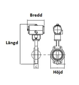 VRIDSPJÄLLSVENTIL ARI 65 PN16 EPDM DON WM4DA