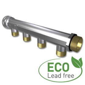 FÖRDELARE 4 UNI ECO 1 X G20 / 4 X G15, 4 X C/C50 MM AVSTICK FÖR PEX-RÖR NICKEL LK