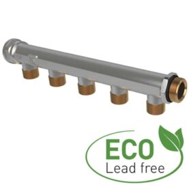 FÖRDELARE 5 UNI ECO 1 X G20 / 5 X G15, 5 X C/C50 MM AVSTICK FÖR PEX-RÖR NICKEL LK