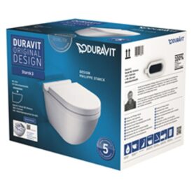 VÄGGHÄNGD WC-SKÅL STARCK 3 RIMLESS MED SOFTCLOSE-SITS DURAVIT