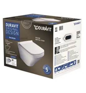 VÄGGHÄNGD WC-SKÅL DURASTYLE RIMLESS MED SOFTCLOSE-SITS DURAVIT