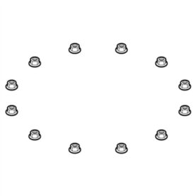 LÅSMUTTRAR TILL PLUVIA TAKBRUNN 12 ST GEBERIT