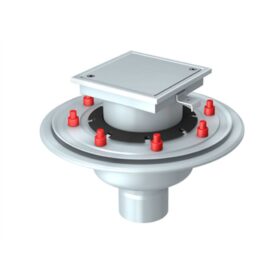 SPOL- OCH RENSBRUNN 110 MM MED SLÄTT LOCK AVSEDD FÖR BETONG-KLINKERGOLV MED TÄTSKIKT