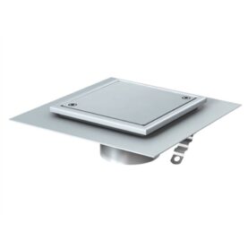 SPOL- OCH RENSBRUNN 110 MM MED SLÄTT LOCK AVSEDD FÖR BETONG-KLINKERGOLV MED TÄTSKIKT