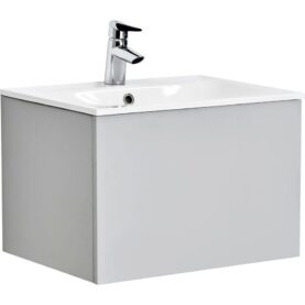 KOMMOD ELLA 50 CM KOMPAKT GRÅ MATT MED ARIELLA TVÄTTSTÄLL MINERALKOMPOSIT ALTERNA