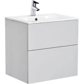 KOMMOD ISELLA 60 CM GRÅ MATT MED ARIELLA TVÄTTSTÄLL MINERALKOMPOSIT ALTERNA