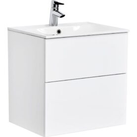 KOMMOD ISELLA 60 CM VIT HÖGBLANK MED ARIELLA TVÄTTSTÄLL MINERALKOMPOSIT ALTERNA