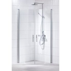 DUSCHHÖRNA LUSSO MED HANDTAG 2, SVÄNGD 90X90 KLARGLAS ALTERNA