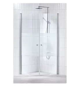 DUSCHHÖRNA LUSSO SVÄNGD 80X80 HALVFROST ALTERNA