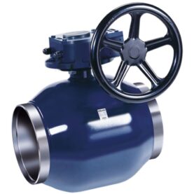 KULVENTIL 154100 DN100 PN25 FULLT GENOMLOPP MED SVETSÄNDAR OCH SNÄCKVÄXEL