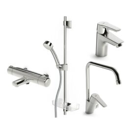 GARANTIPAKET MED BADKARS-, TVÄTTSTÄLLS-, KÖKSBLANDARE OCH DUSCHSET NOVA/SWEA 160 CC ORAS