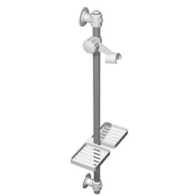 DUSCHSTÅNG KROMAD MED TVÅLHYLLA ELLES