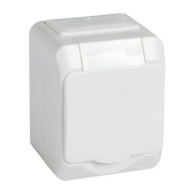 UTTAG AQUA IP44 1-VÄGS JORD UTANPÅLIGGANDE VIT