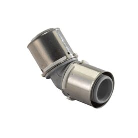 VINKEL 40 MM X 45° 2MUFF VIT/ROSTFRI S-PRESS PPSU UPONOR