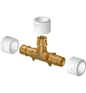 T-RÖR 15 MM 3FOG MÄSSING/VIT Q&E UPONOR