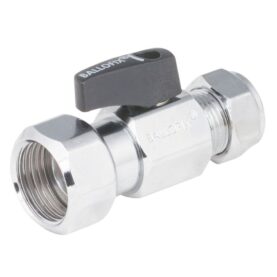 RAK KULVENTIL 15XR15 KLÄM X LEKMUTTER, MED VRED KROM BROEN BALLOFIX