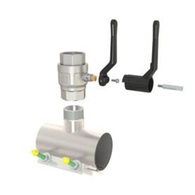 OK NOTAP BIG 102-112 MM (DN50) FÖR PÅSTICK 2 BULTAR, INKLUSIVE KULVENTIL ROSTFRITT NOTAP