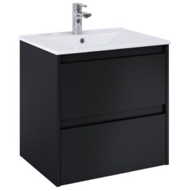 KOMMOD LUXOR 60 CM SVART MED ARIELLA TVÄTTSTÄLL PORSLIN ALTERNA