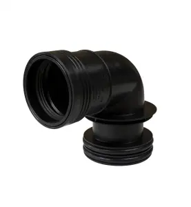 REDUKTIONSBÖJ 75/50 MM 88,5° SVART WAFIX PP