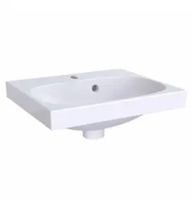 HANDFAT ACANTO 450X382X168 MM KRANHÅL MITTEN, BRÄDDAVLOPP GEBERIT