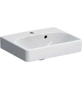 HANDFAT SMYLE SQUARE 450X360X160 MM KRANHÅL MITTEN, BRÄDDAVLOPP GEBERIT