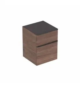 SIDOSKÅP SMYLE SQUARE 450X470X600 MM 2 LÅDOR VALNÖT HICKORY GEBERIT