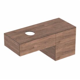 UNDERSKÅP VARIFORM 1200X510X550 MM 3 LÅDOR,AVSTÄLLNINGSYTA VALNÖT GEBERIT