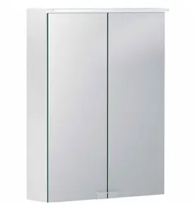 SPEGELSKÅP OPTION BAS 500X140X675 MM BELYSNING, 2 DÖRRAR VIT GEBERIT