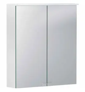 SPEGELSKÅP OPTION BAS 600X140X675 MM BELYSNING, 2 DÖRRAR VIT GEBERIT