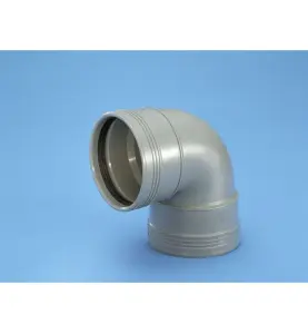 BÖJ 40 MM X 88,5° 2MUFF GRÅ WAFIX