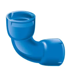BÖJ DN150X90° 2MUFF BLÅ VRS-SYSTEM
