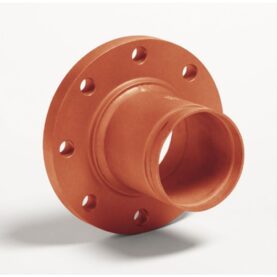 RAK ÖVERGÅNG 114,3 S45 FLÄNS RILL PN16 ORANGE