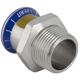 ÖVERGÅNGSMUFF 15XR15 UTVÄNDIG GÄNGA M-PROFIL MAPRESS GEBERIT