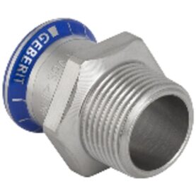 RAK ÖVERGÅNG 88,9 MM X R80 MUFF X UTVÄNDIG GÄNGA ROSTFRI MAPRESS GEBERIT