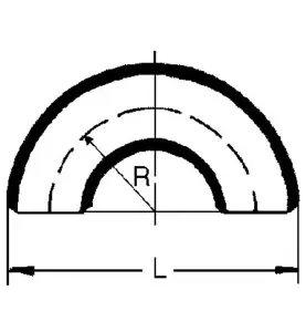 TUBBÖJ 180° 42,4x2,6 BA3 S235 10253-1