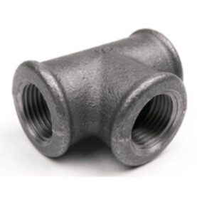 130 ADUCERADE T-RÖR SVARTA 20 EN 10242/A2