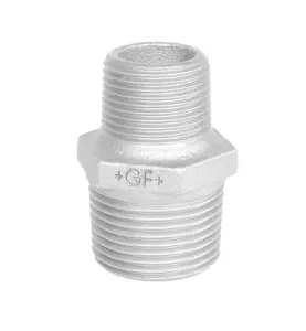 245 GALVADE ADUCERADE 10X8 SEXKANTNIPPEL EN 10242/A2