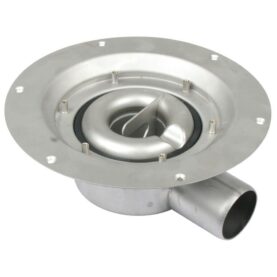 GOLVBRUNN BLÜCHER 206-50S ROT 50MM Ø150MM SIDOUTLOPP LÅG ROSTFRI BLUCHER