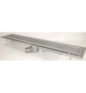 GOLVRÄNNA FURO 115 75 MM 1200X150 MM (LXB) SIDOUTLOPP KLISTERFLÄNS FÖR TÄTSKIKT