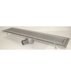 GOLVRÄNNA FURO 115 75 MM 1000X150 MM (LXB) SIDOUTLOPP KLISTERFLÄNS FÖR TÄTSKIKT