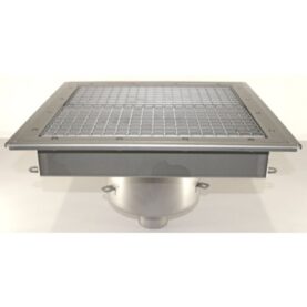 GOLVBRUNN FURO 113 75 MM 400X400 MM (LXB) BOTTENUTLOPP KLÄMRAM FÖR PLASTMATTA