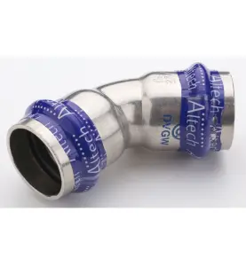 BÖJ 22 45° 2 MUFF ROSTFRIA V-PROFIL ALTECH