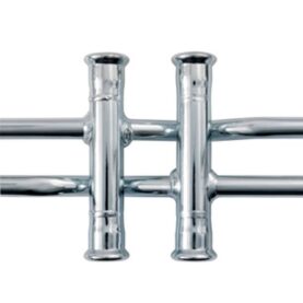 STAMFÖRDELARE DUBBEL 12X12 MM 4MUFF X 4SLÄTÄNDA ZINK MAPRESS GEBERIT