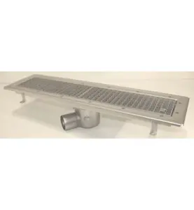 GOLVRÄNNA FURO 115 75 MM 800X150 MM (LXB) SIDOUTLOPP KLÄMRAM FÖR PLASTMATTA