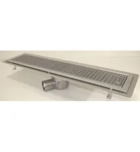 GOLVRÄNNA FURO 115 75 MM 900X150 MM (LXB) SIDOUTLOPP KLISTERFLÄNS FÖR TÄTSKIKT