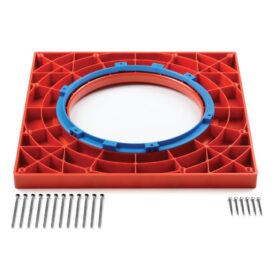 MONTERINGSPLATTA 2 300X300X22MM (BXDXH) FÖR GOLVBRUNN I TRÄBJÄLKLAG KOMPLETT MED SKRUVAR RÖD JAFO