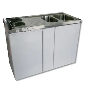 PLÅTMINIKÖK 120X60 2 HO HÖ, 2 SPISPLATTOR VÄNSTER BORÖ